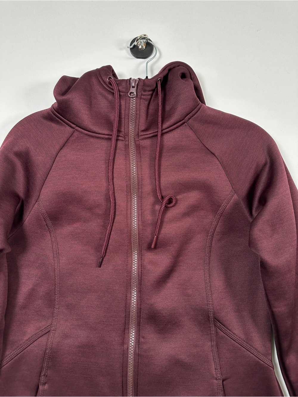 Spyder Performance Hoodie Jacket Burgundy Thumbhole Zip Up Size M - Picture 4 of 10